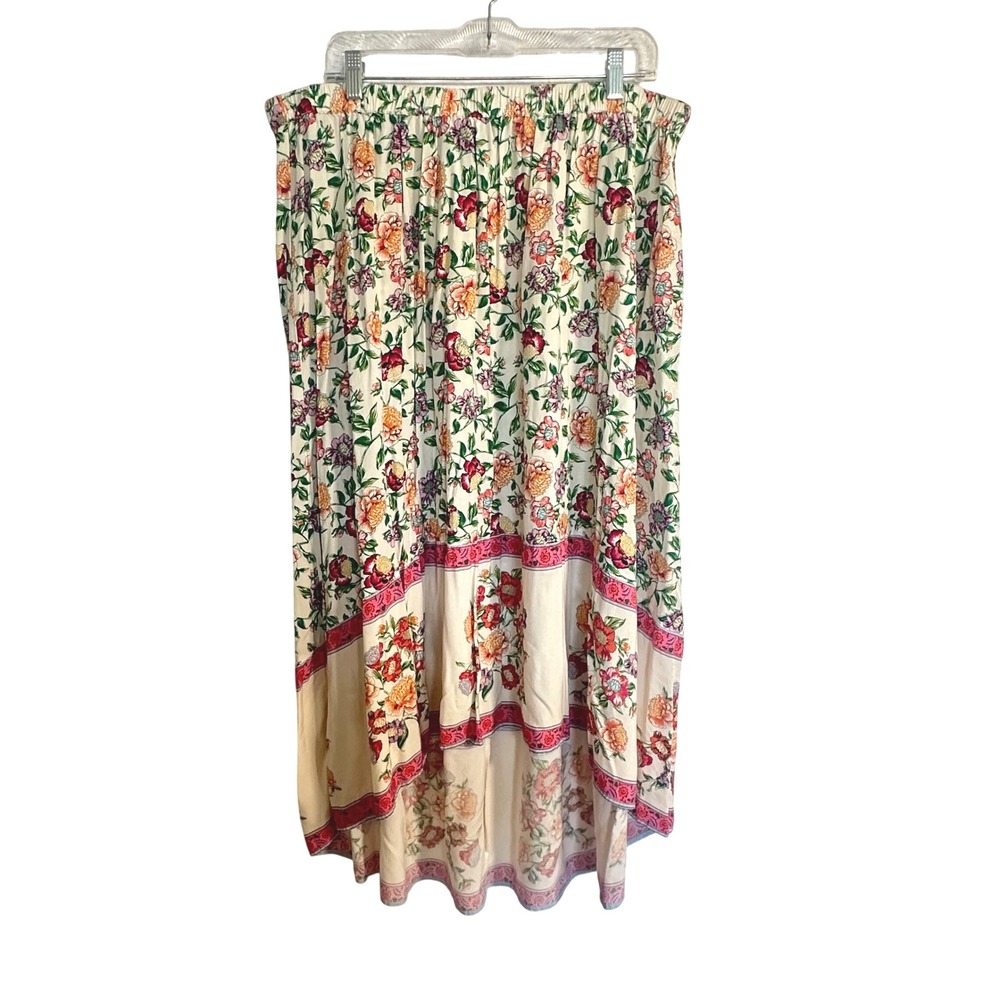 Lane Bryant Hi Low Floral Maxi Skirt Size 18 / 20